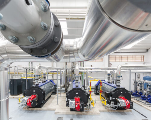 Calderas realizadas durante la instalación térmica en el Hospital de Castellón