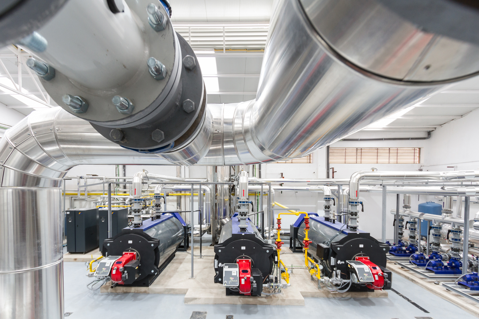 Calderas realizadas durante la instalación térmica en el Hospital de Castellón